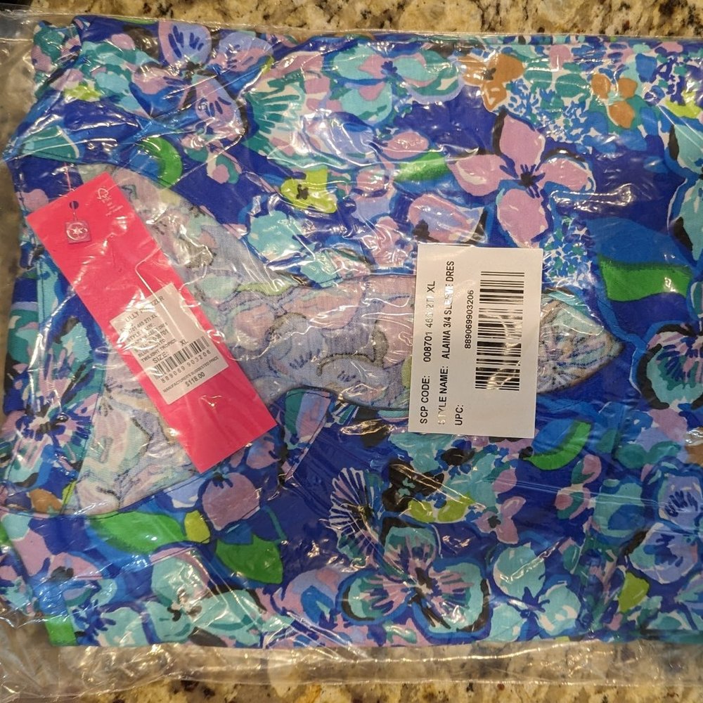 Lily Pulitzer Alaina 3/4 Sleeve Dress NWT Size XL